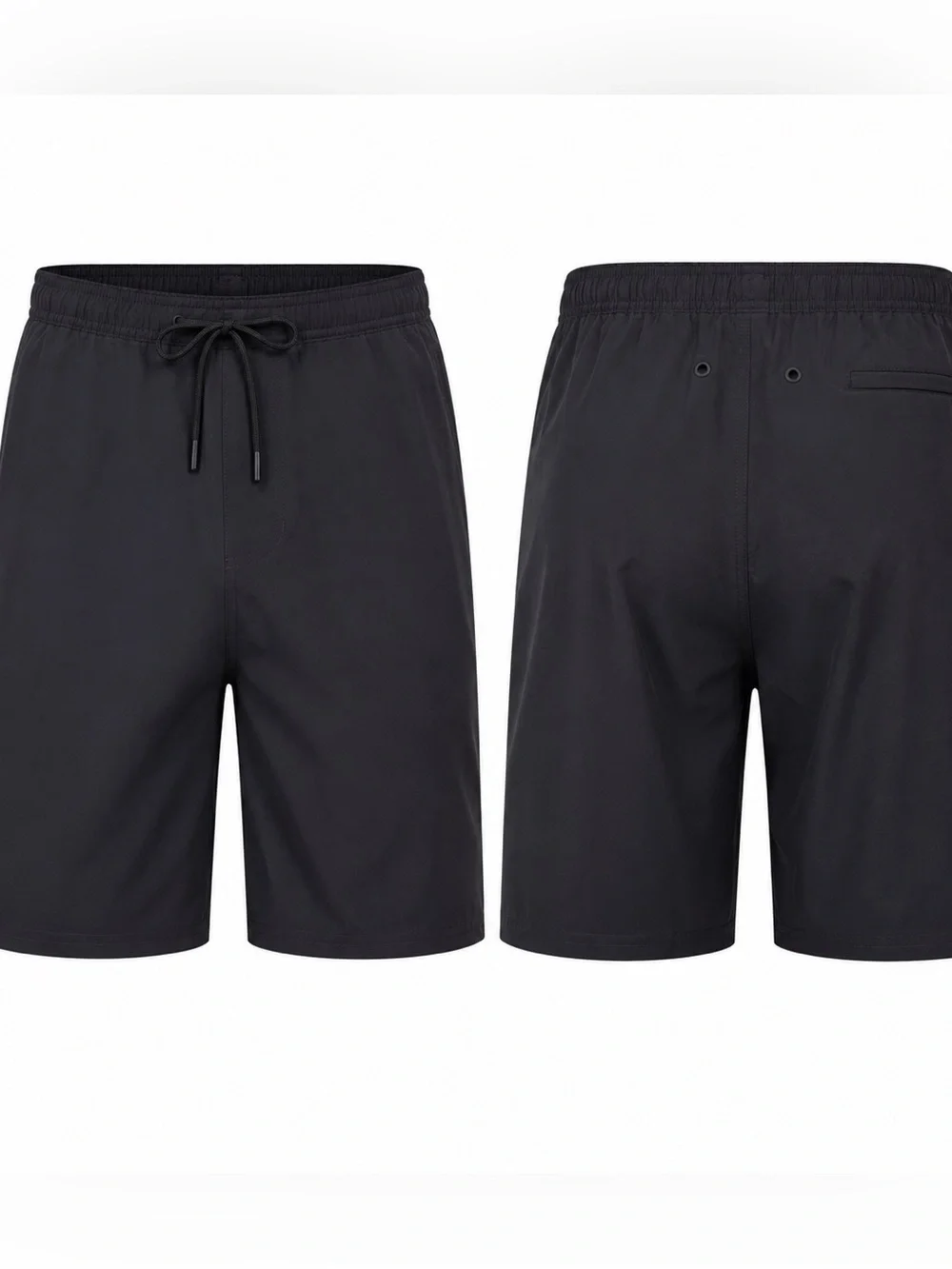 Kirkland Signature Swim Trunks Men’s Large Black Lined Drawstring Shorts NWOT
